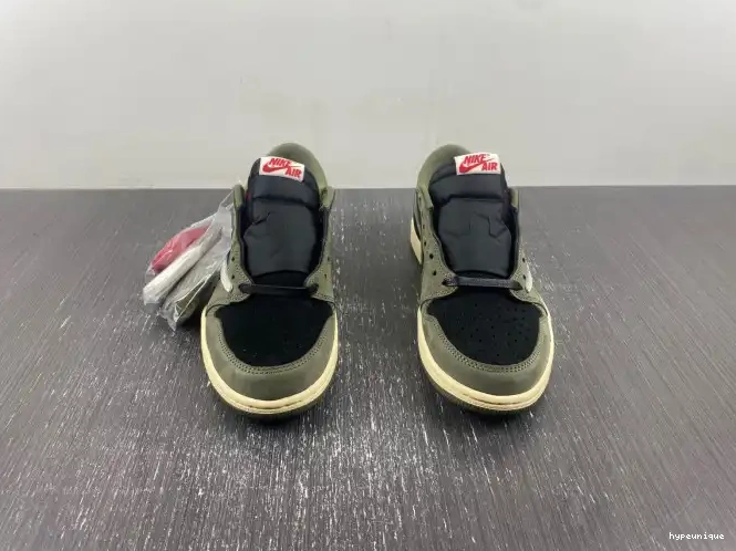 HYPE DM7866-002 OLIVE' JORDAN OG AIR 1 SP TRAVIS LOW 'BLACK X SCOTT 0325